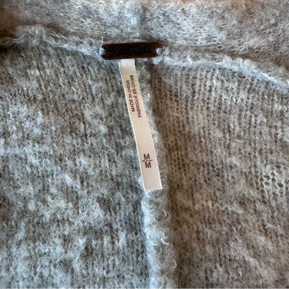 Free People Gray Phantom Open Cardigan Sz M - Picture 4 of 16